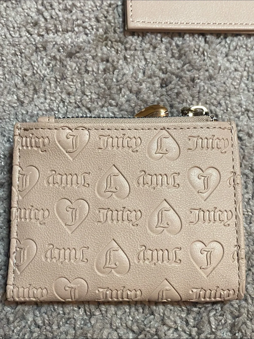 Juicy Couture Pale Pink Card Holder and Coin Pouch Set